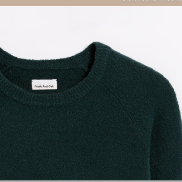 Frank & Oak Dark Green Crewneck Sweater - Picture 5 of 16